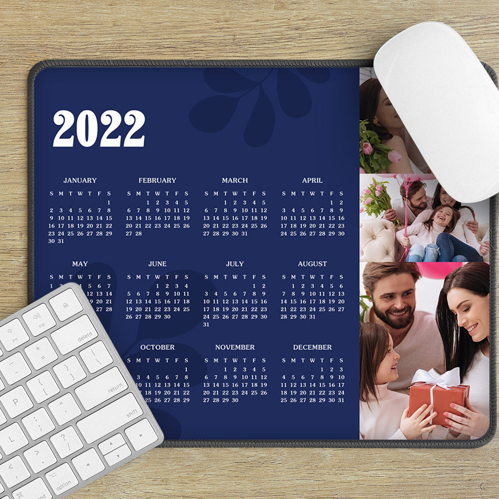 Custom Photo Mouse Pad Personalized 2022 Calendar Desk Mouse Mat