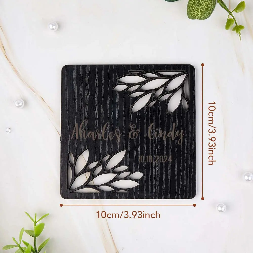 Personalized Wooden Wedding Coaster Wedding Favors for Guests