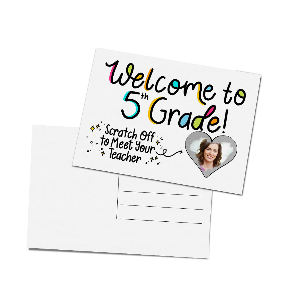 Custom Photo Teacher Reveal Scratch Card Personalized Meet the Teacher Scratch off Card