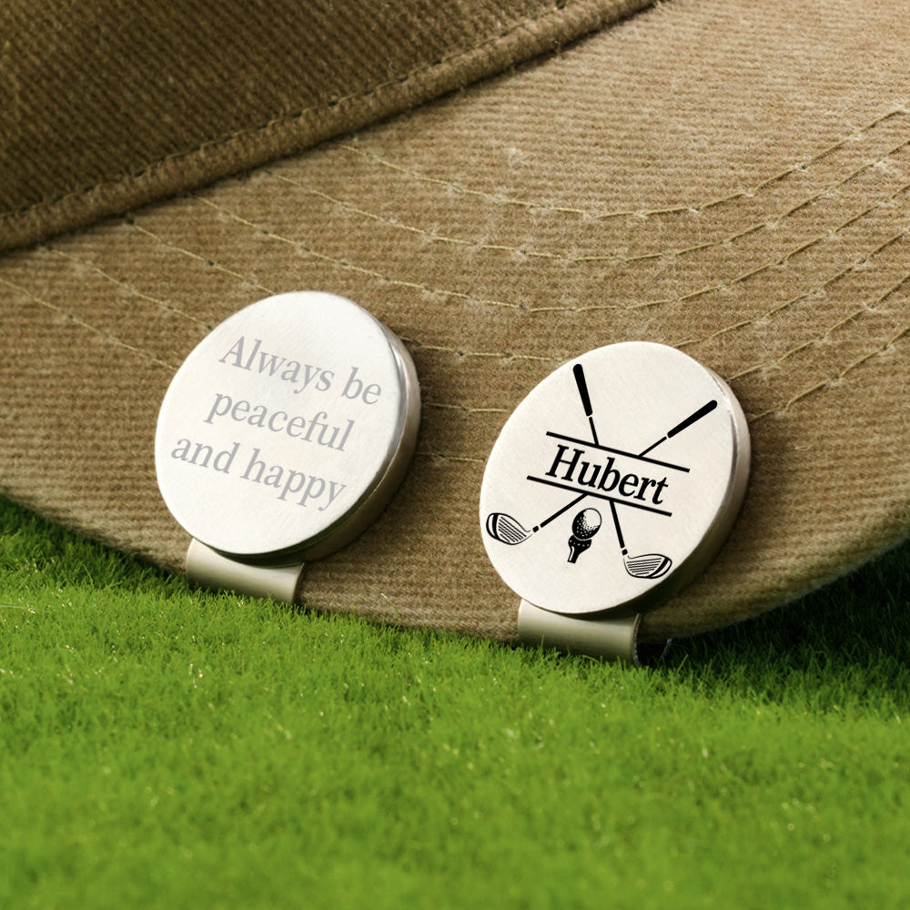 Personalized Golf Ball Marker Magnetic Hat Clip with Name Golfer Accessories Gift for Golf Enthusiasts