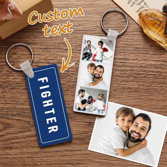 Customised Photo Keychain Double-Side Keyrings With Text