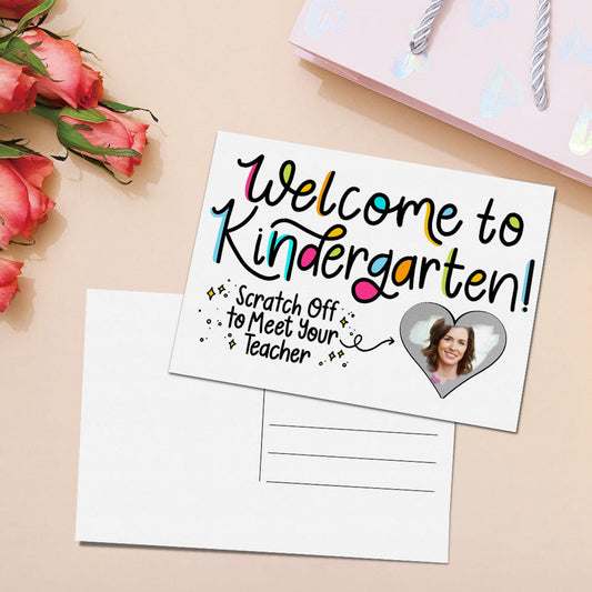 Custom Photo Teacher Reveal Scratch Card Personalized Meet the Teacher Scratch off Card