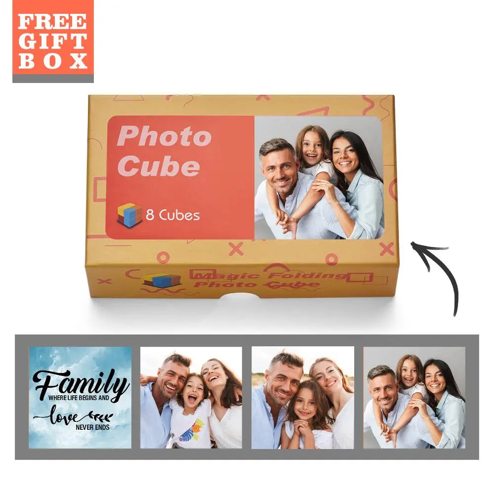 Custom Photo Cube Photo Frame Multiphoto Gifts For Family Together We Make A Family Magic Cube