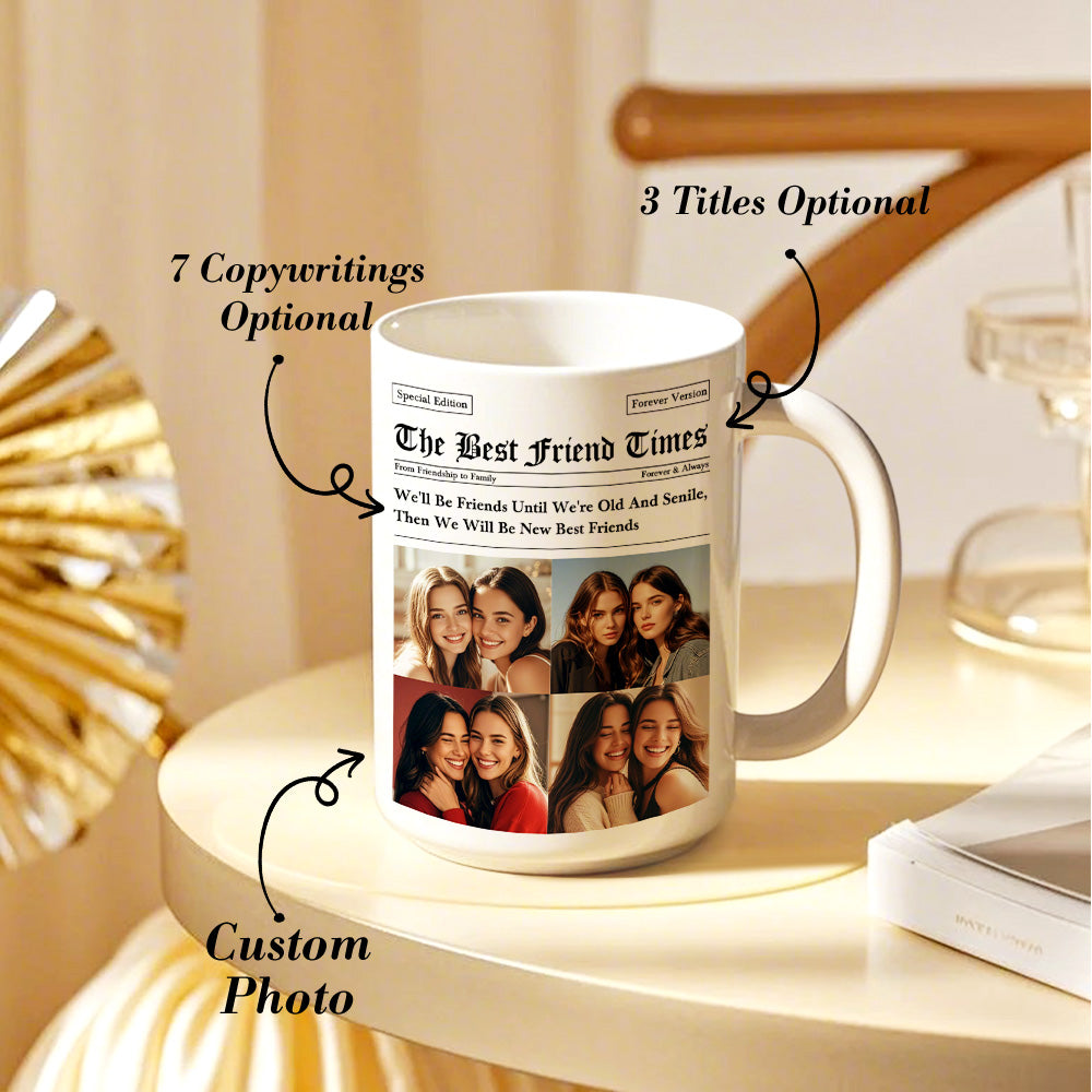 Personalized The Besties Times Mug Friendship Photo Mug Gifts for BFF