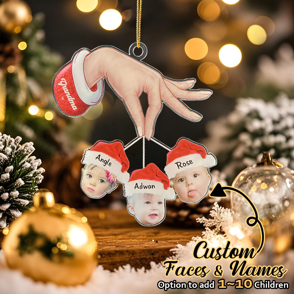 Personalized Grandma Grandkids Christmas Gift Custom Acrylic Funny Christmas Ornament Gifts