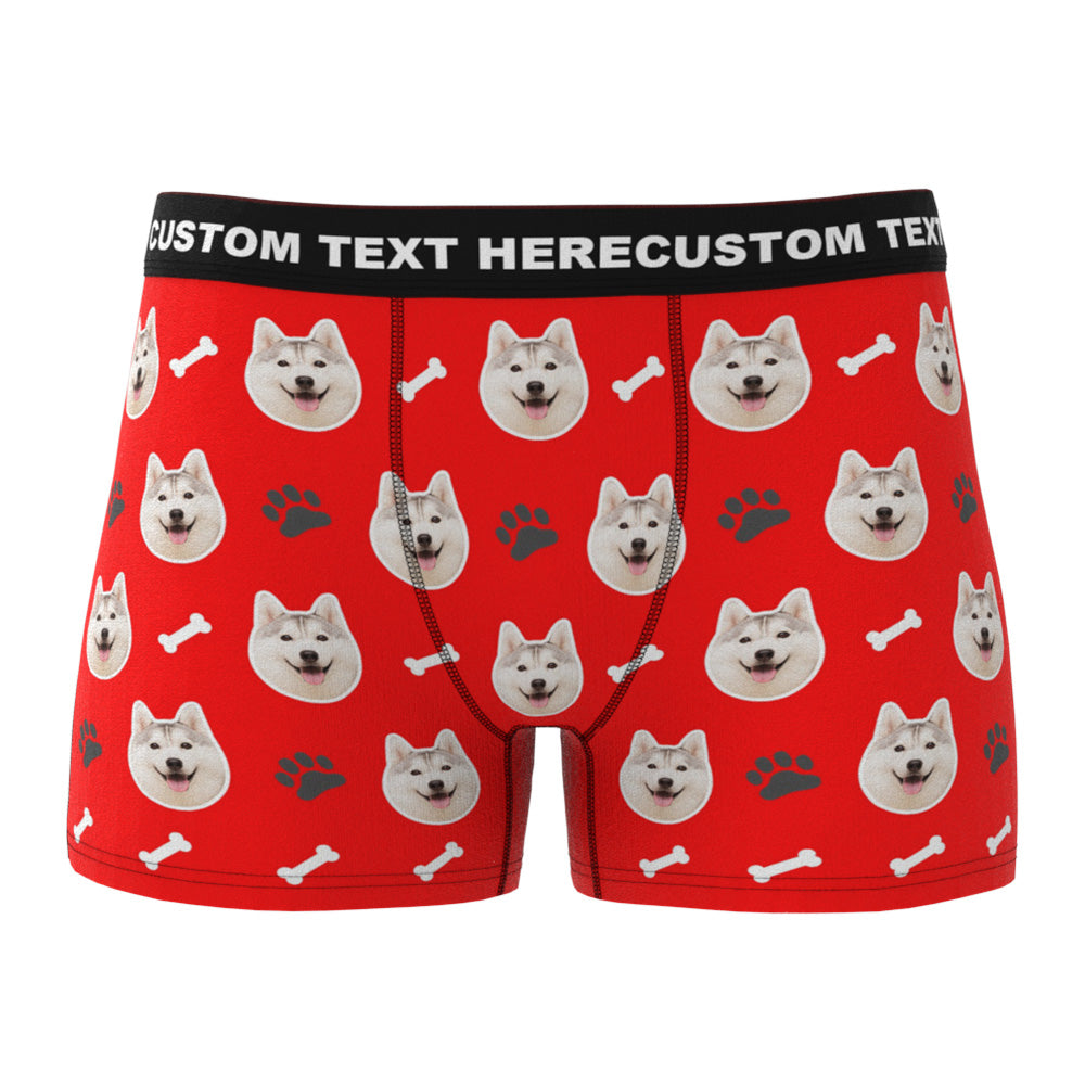 Custom Dog Face Boxers Personalized Men's Underwear with Preview