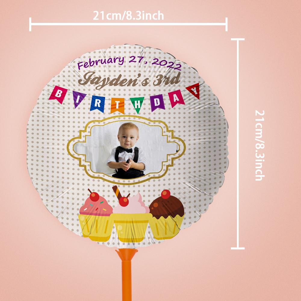 Custom Photo Happy Birthday Balloons for Baby Shower Birthday Party Decoration Supplies