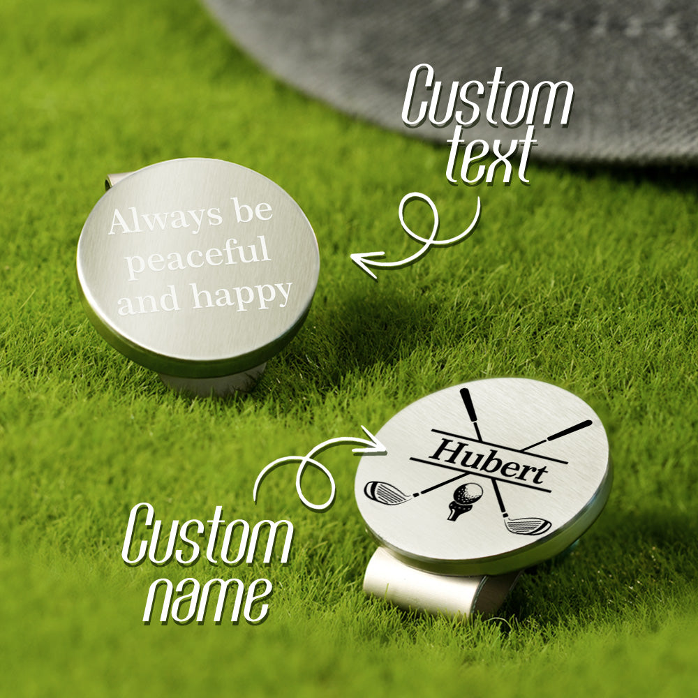 Personalized Golf Ball Marker Magnetic Hat Clip with Name Golfer Accessories Gift for Golf Enthusiasts