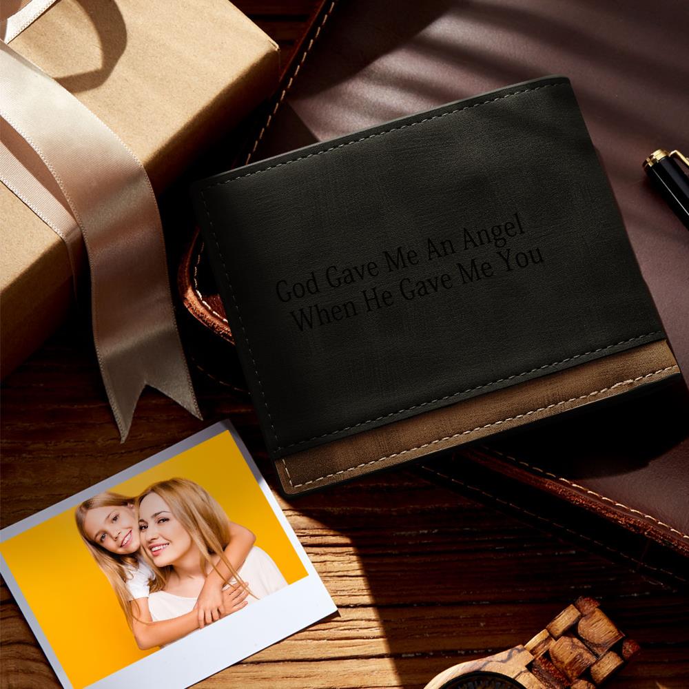 Personalized Engraved Men's Leather Wallet