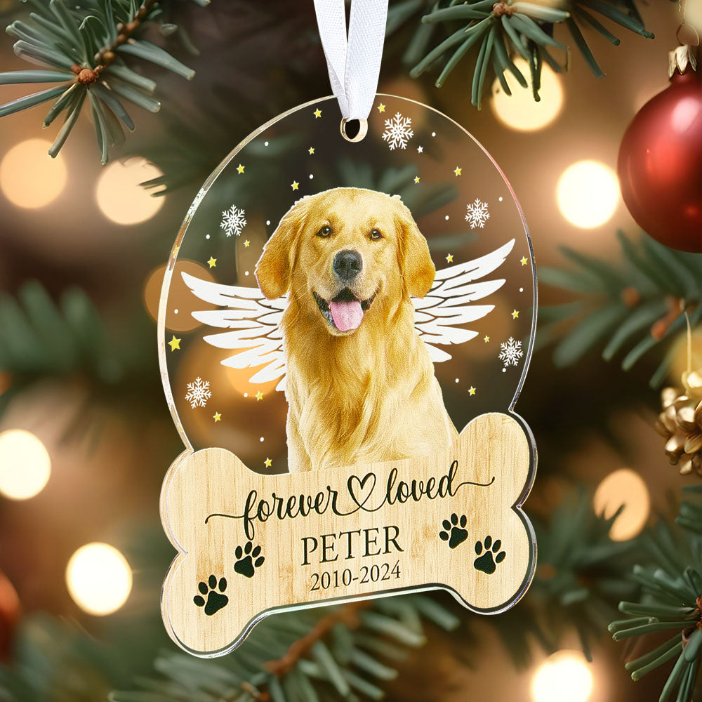 Personalized Pet Memorial Ornament Dog Christmas Ornaments Pet Loss Keepsake Gift for Pet Lovers