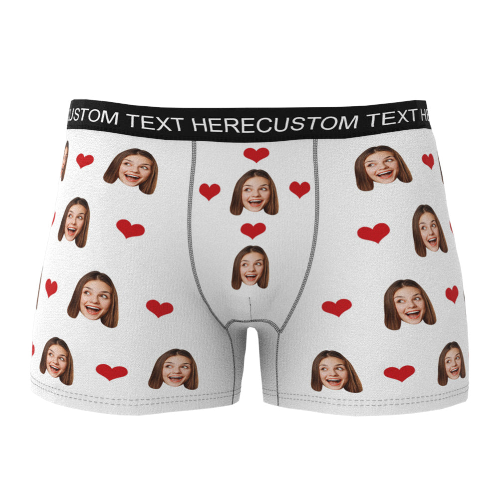 Custom Heart Face Boxer Briefs Men's Underwear