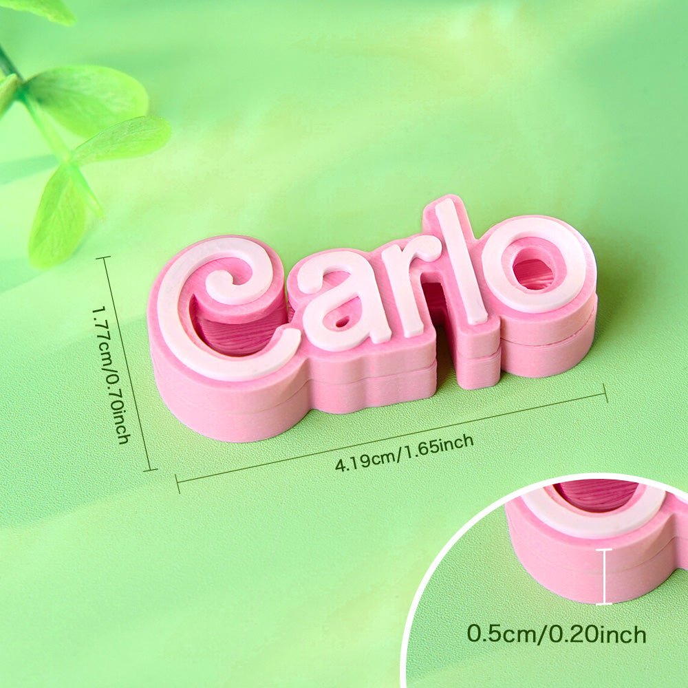 Personalized 3D Print Name Cable Holder Gift for Friend Family Mobile Phone Accessory