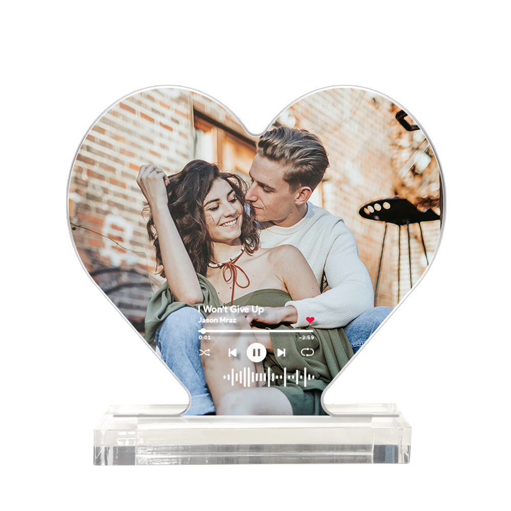 Custom Heart Shaped Acrylic Plaque