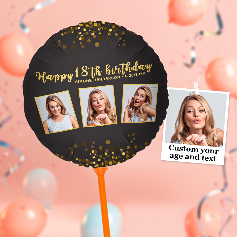 Custom Photo Happy Birthday Balloons for Birthday Party Decoration Supplies