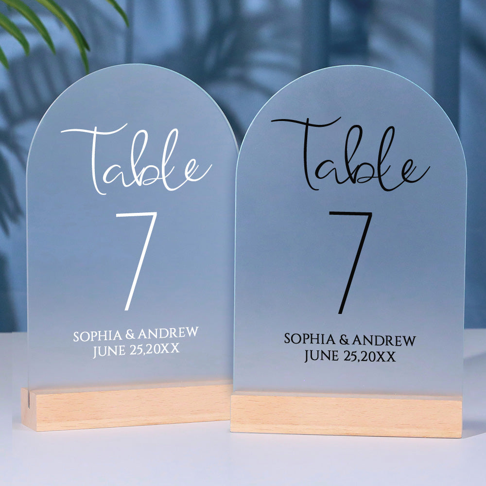 Personalized Wedding Table Numbers Custom Acrylic Table Numbers Wedding Reception Decor