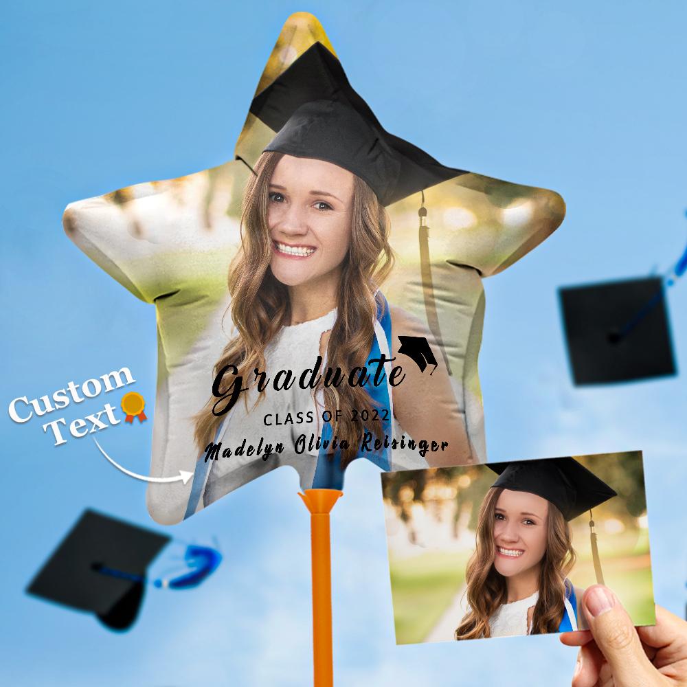 Custom Photo Balloons Graduation Party Balloons for 2022 Graduation Decor