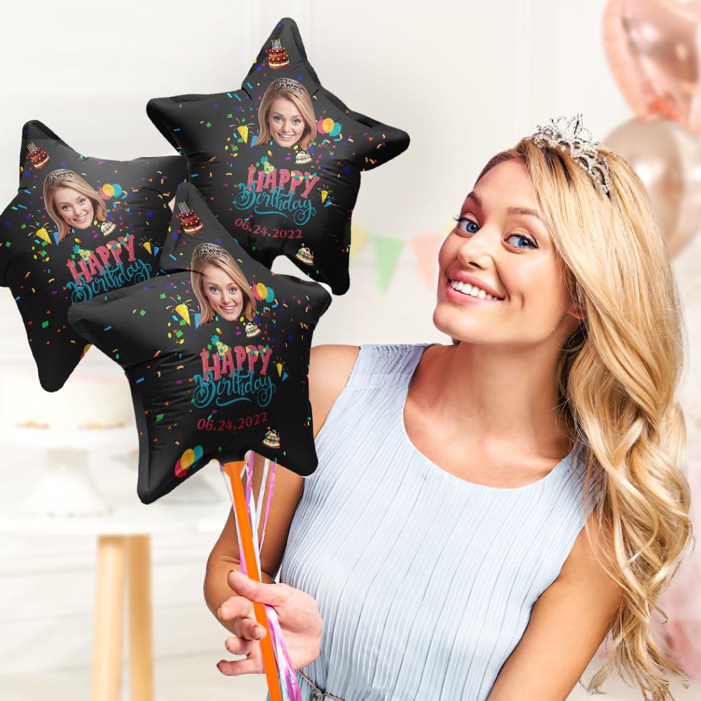 Personalized Photo Happy Birthday Balloons for Birthday Party Decoration Supplies