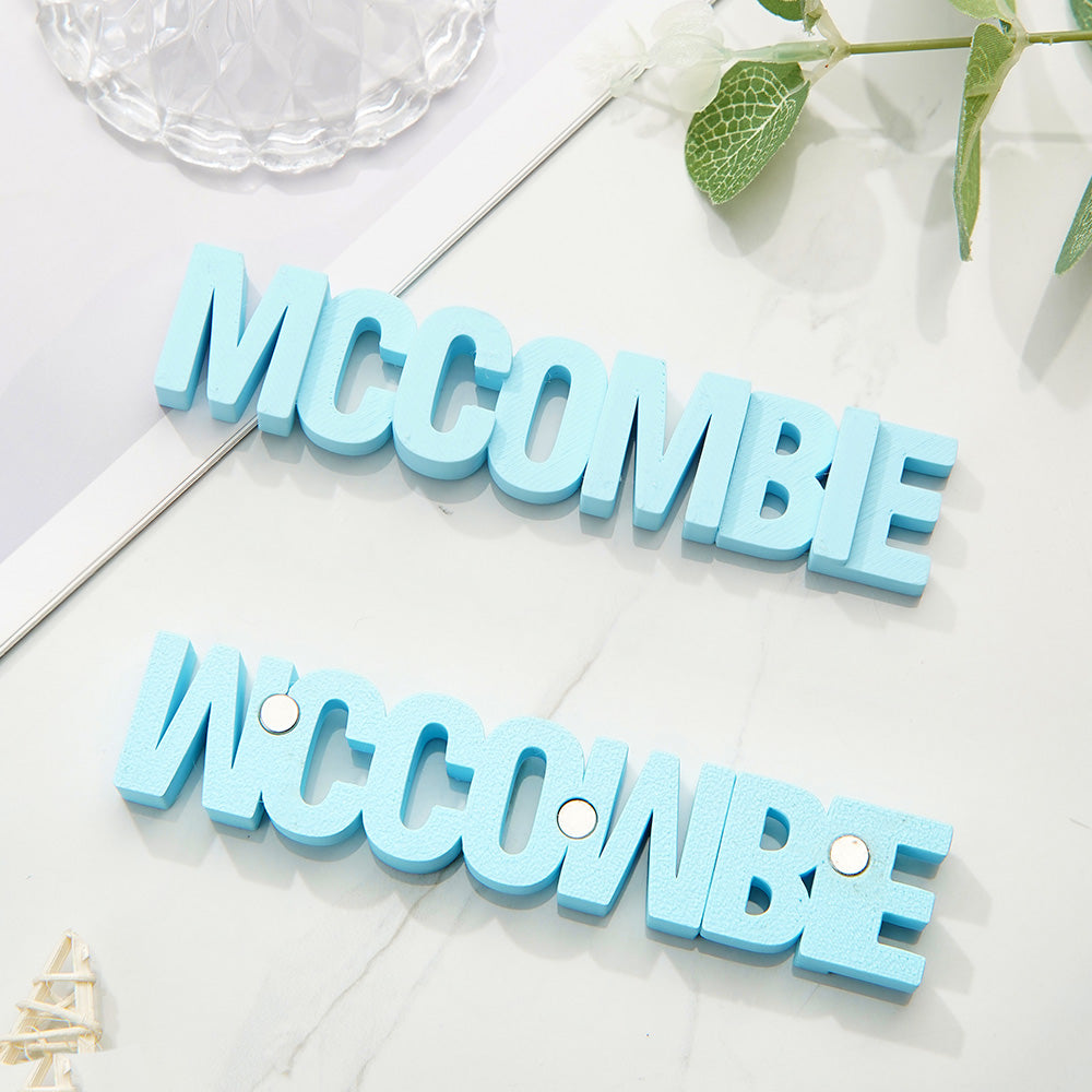 Personalized 3D Printed Text Sign Refrigerator Magnet