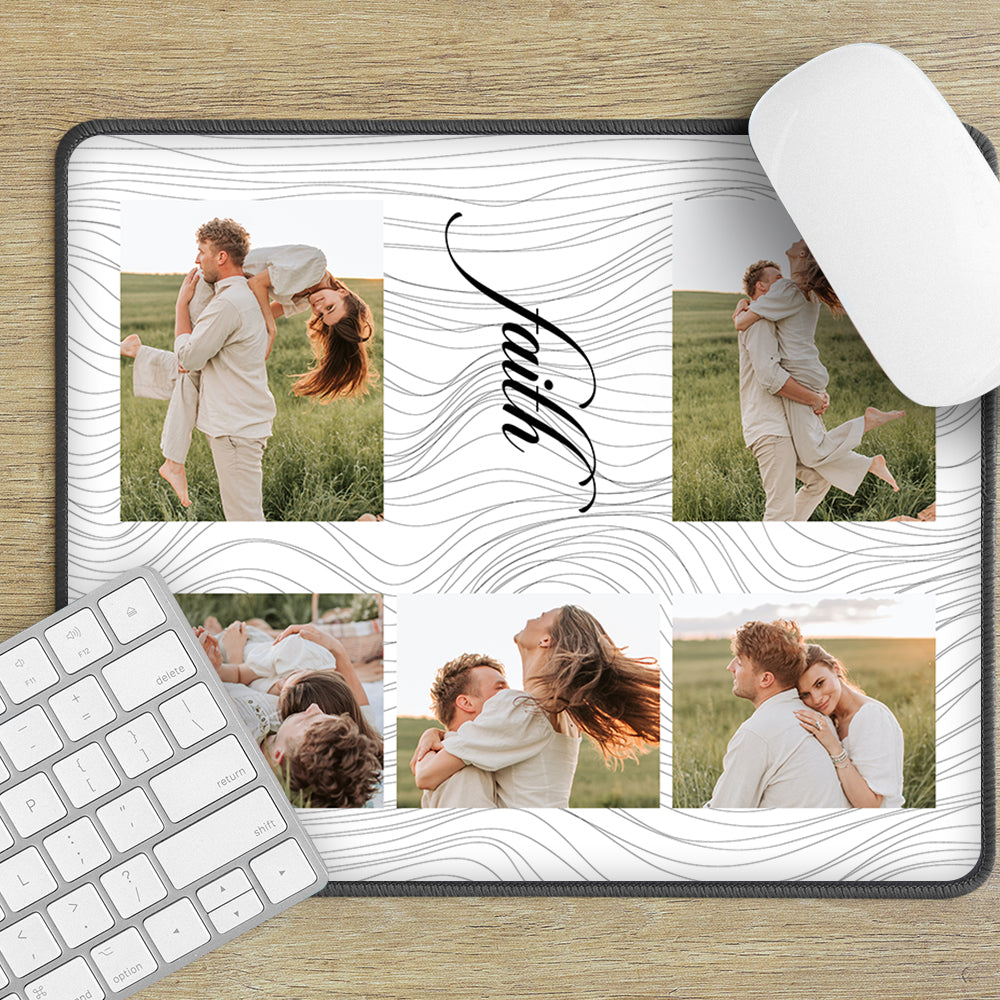 Personalised Photo Collage Mousepad Gaming Mouse Pad For Couple