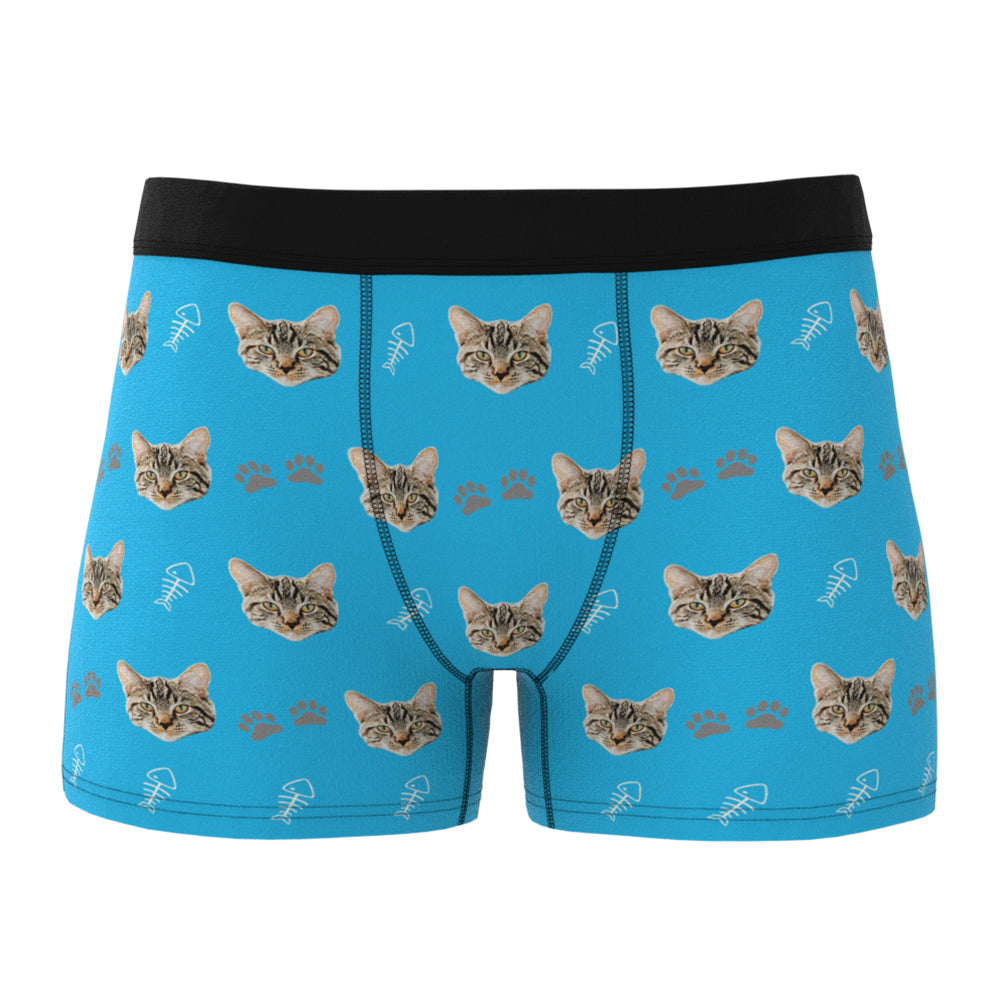 Custom Cat Face Boxer Shorts Men's Boxer Briefs