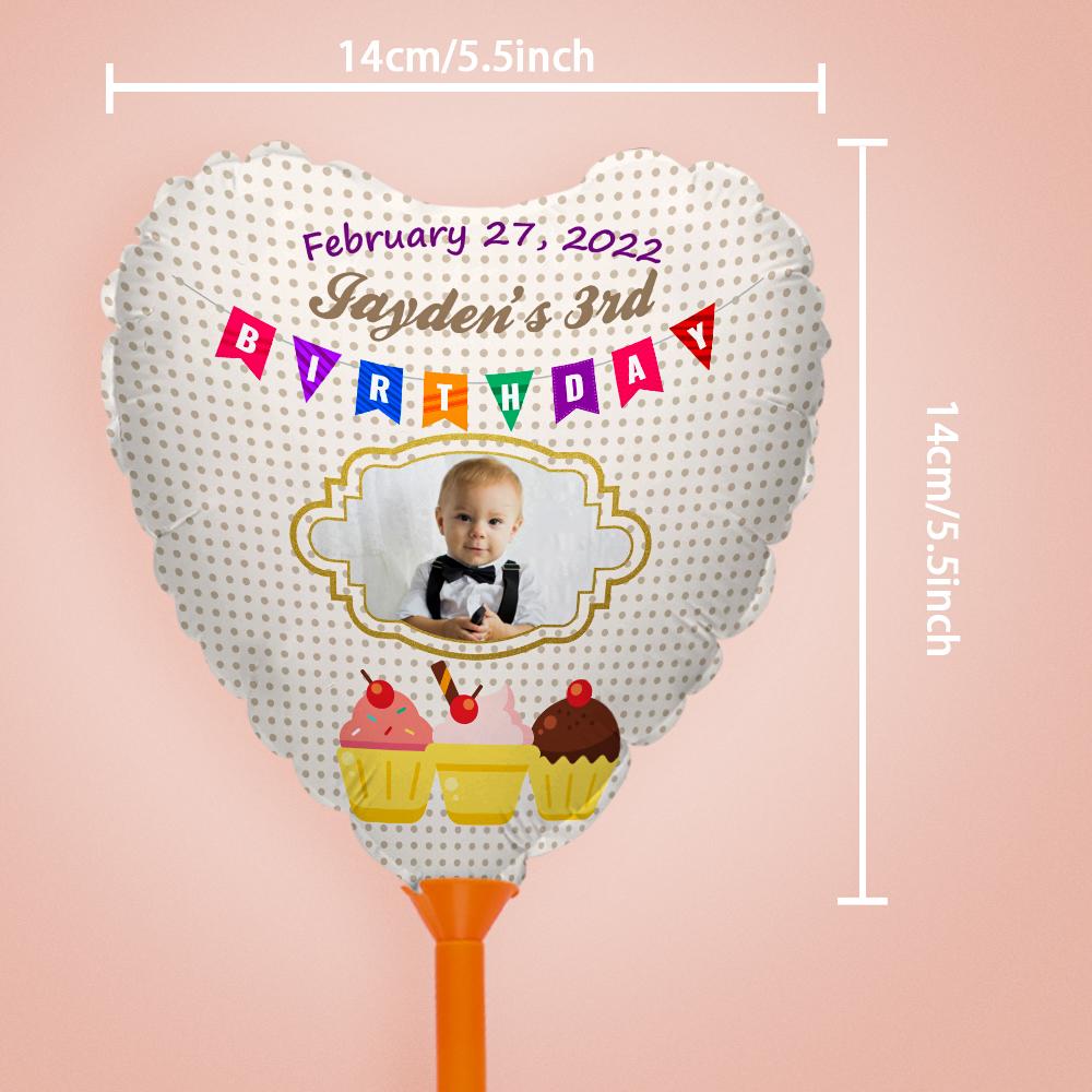 Custom Photo Happy Birthday Balloons for Baby Shower Birthday Party Decoration Supplies