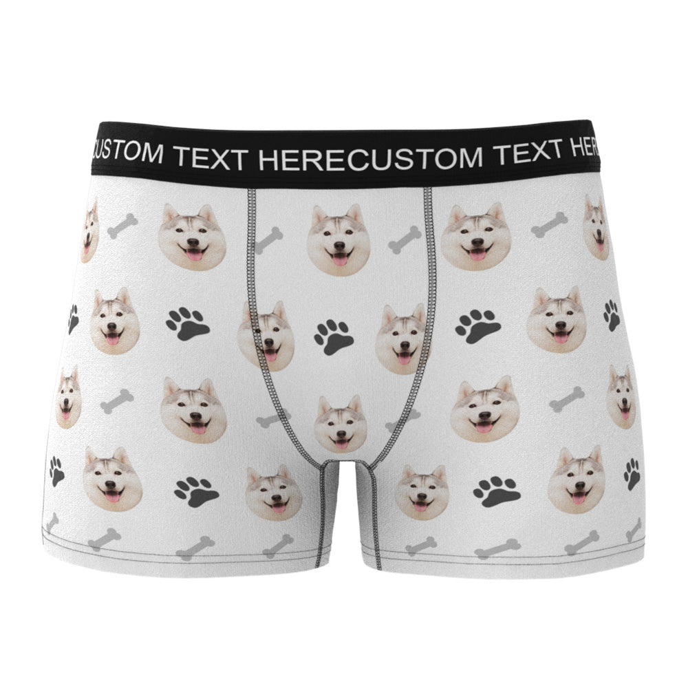 Custom Dog Face Boxers Personalized Men's Underwear with Preview