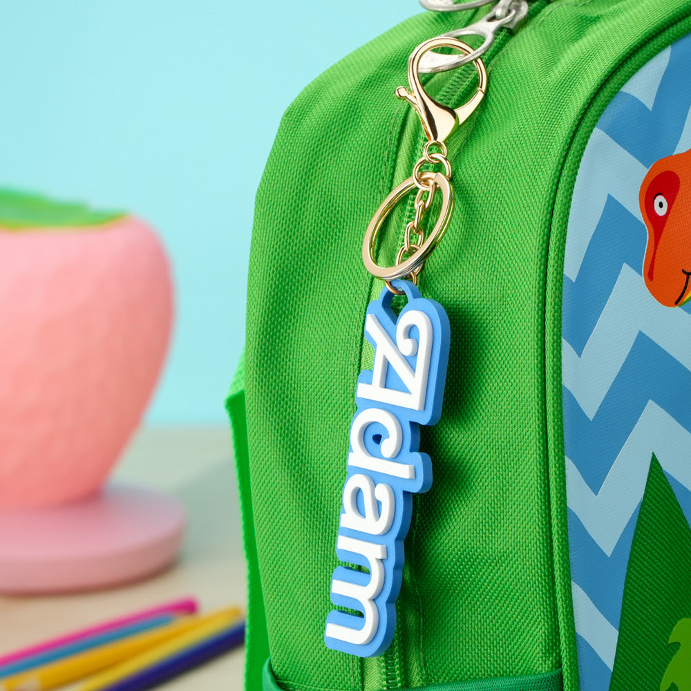 Personalized Backpack Name Tag Bag Charm Back to School Gift for Children