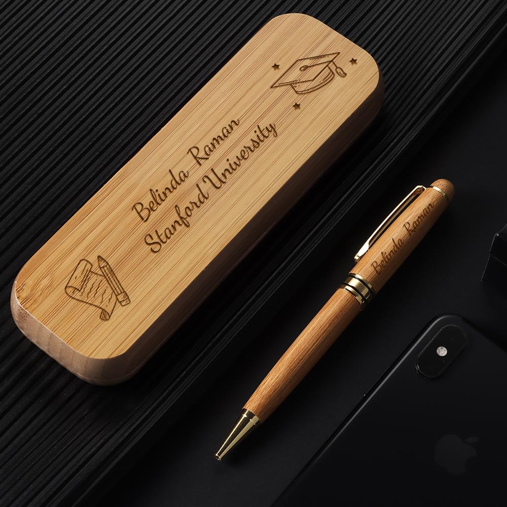 Personalized Wood Pen Set Engraved Pen Set with Wooden Box Gift for Graduation