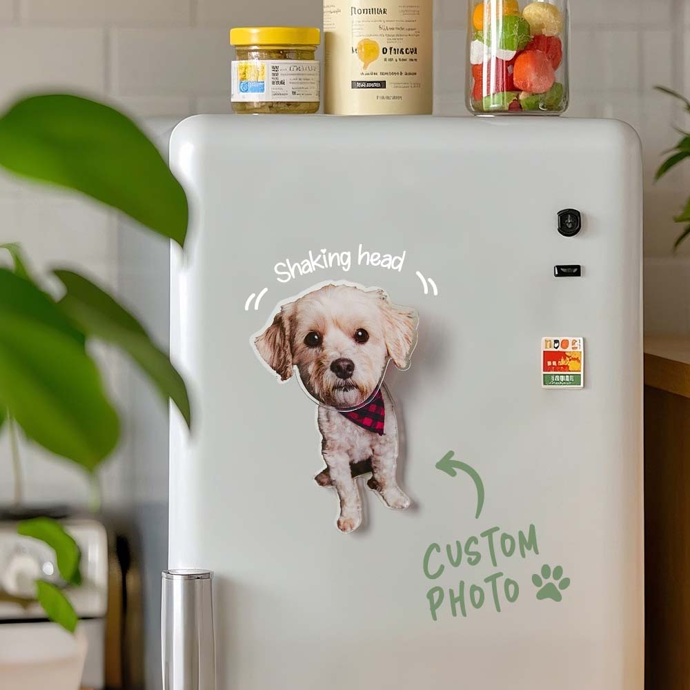 Personalized Refrigerator Magnet with Photo Pet Portrait Fridge Magnets Decal Home Decoration