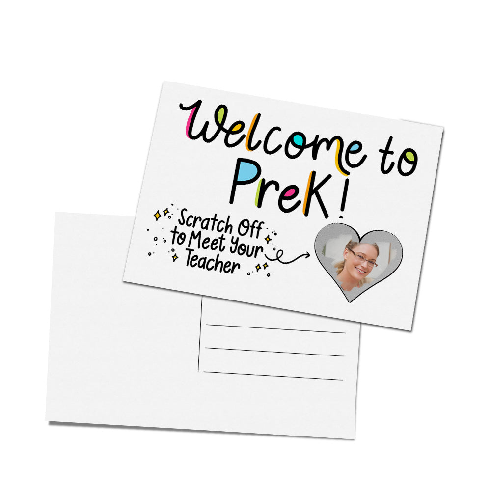 Custom Photo Teacher Reveal Scratch Card Personalized Meet the Teacher Scratch off Card