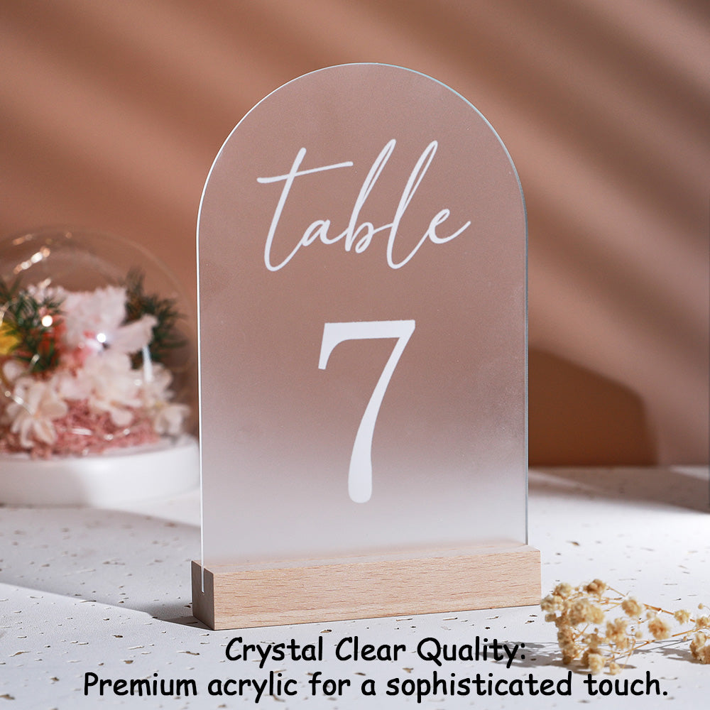 Personalized Wedding Table Numbers Custom Acrylic Table Numbers Wedding Reception Decor