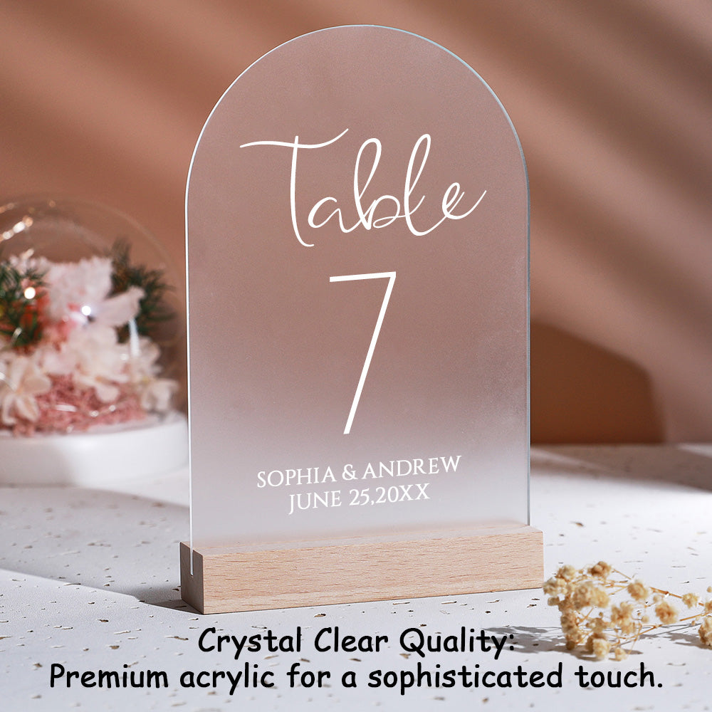 Personalized Wedding Table Numbers Custom Acrylic Table Numbers Wedding Reception Decor