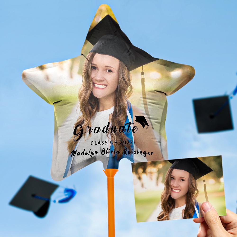 Custom Photo Balloons Graduation Party Balloons for 2022 Graduation Decor