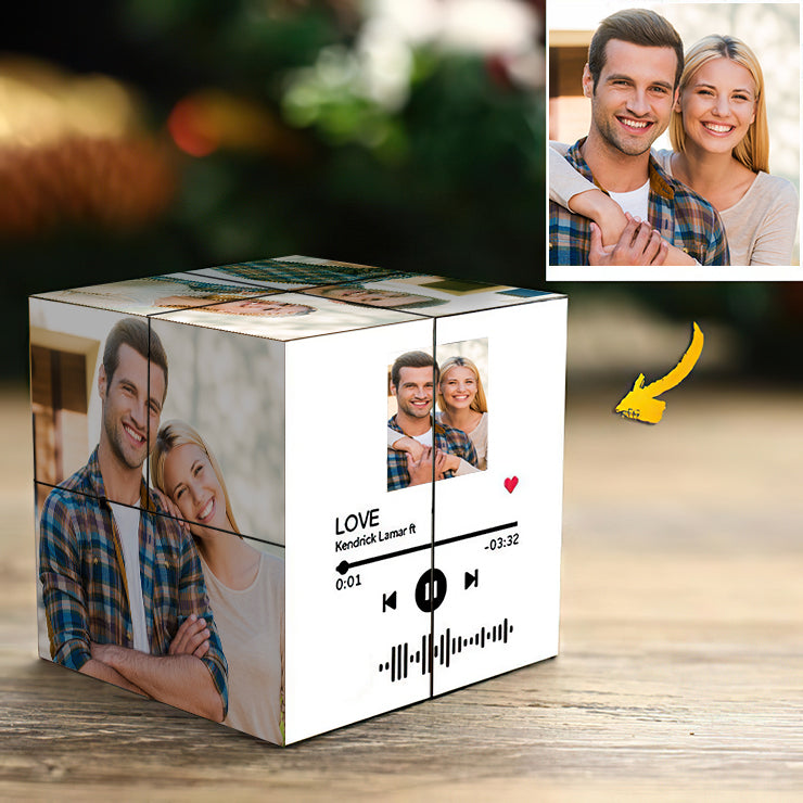 Custom Magic Cube Scannable Music Code Multi Photo Cube