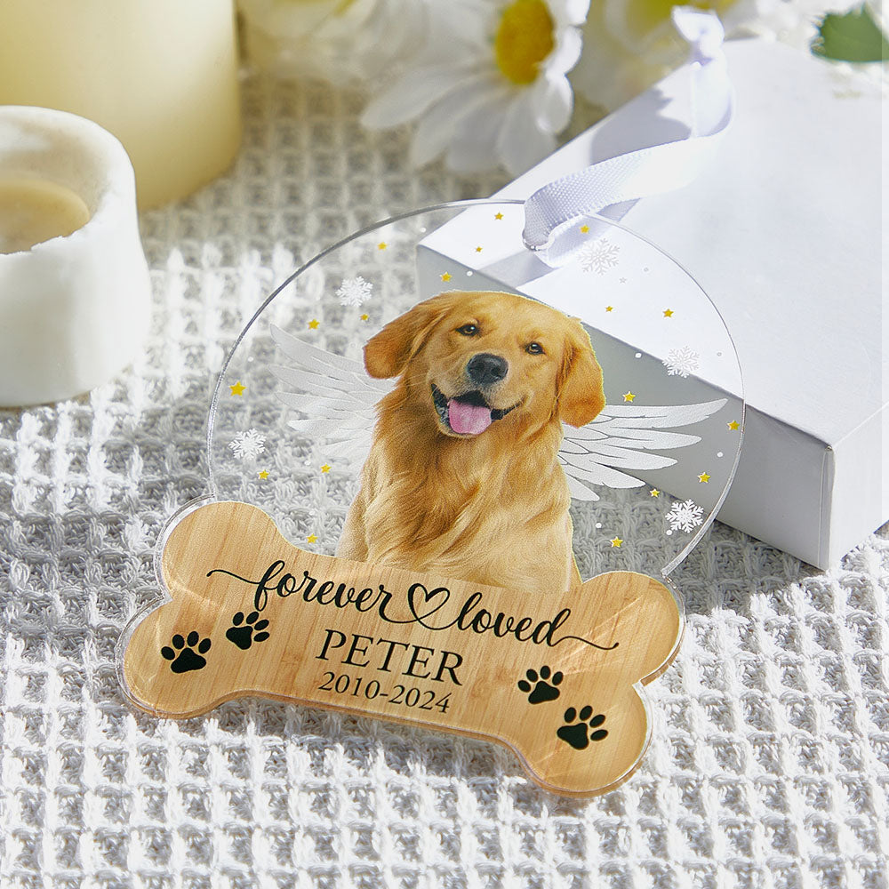 Personalized Pet Memorial Ornament Dog Christmas Ornaments Pet Loss Keepsake Gift for Pet Lovers