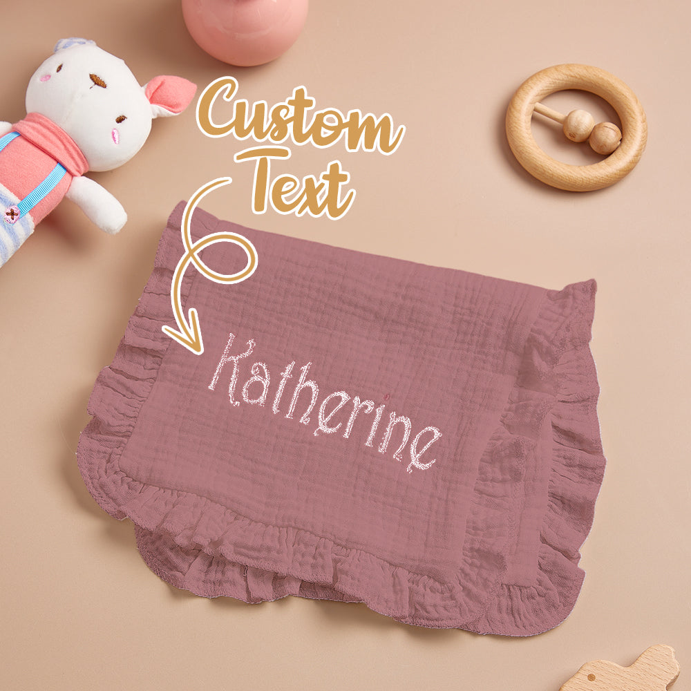 Personalized Baby Soothing Towel Custom Muslin Towel with Embroidered Name Gift for Baby