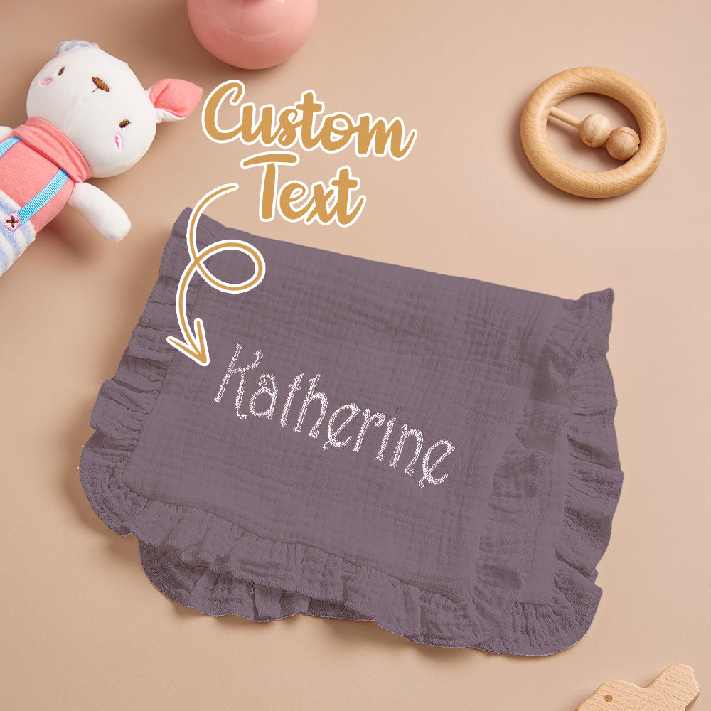 Personalized Baby Soothing Towel Custom Muslin Towel with Embroidered Name Gift for Baby