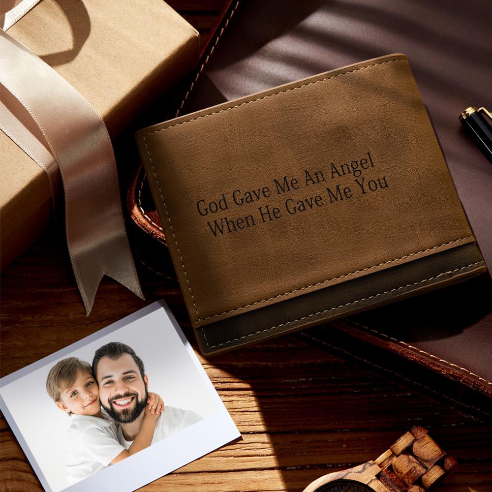 Personalized Engraved Men's Leather Wallet