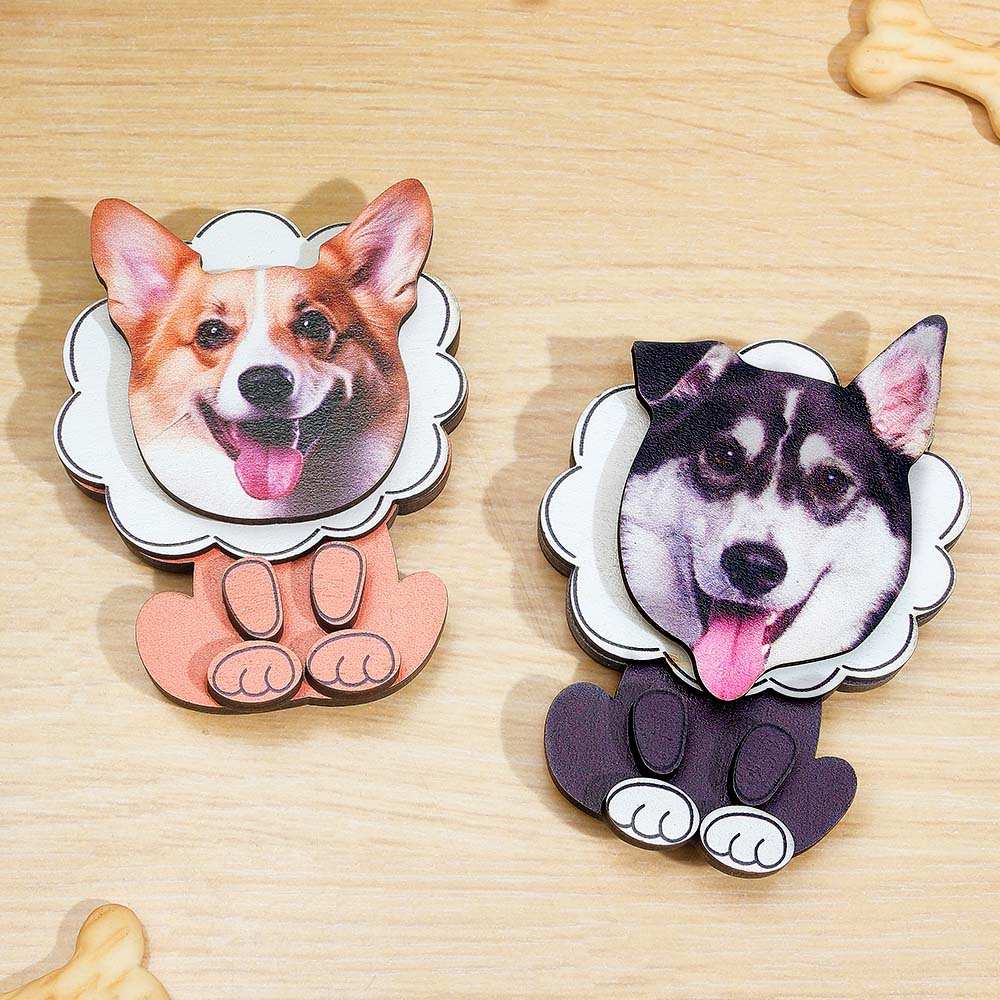 Personalized Pet Portrait Fridge Magnets Dog Refrigerator Magnet Home Decoration Gift for Pet Lover