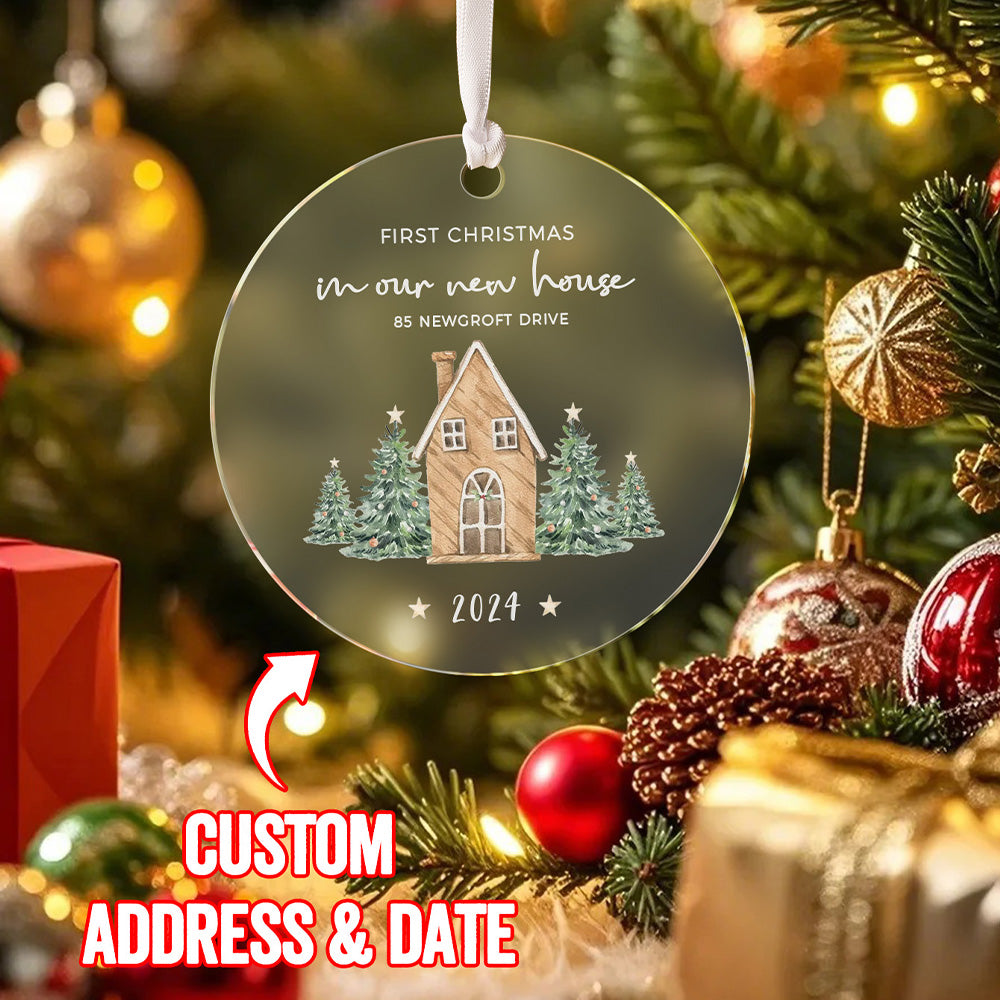 Personalised New Home Ornament First Home Christmas Ornament for Housewarming Gift