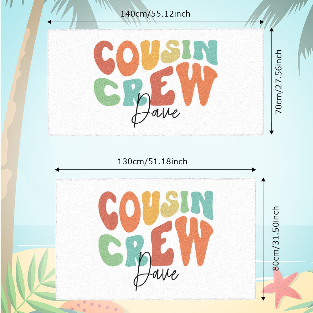 Customizable Beach Towel with Name - Gift for Vacations