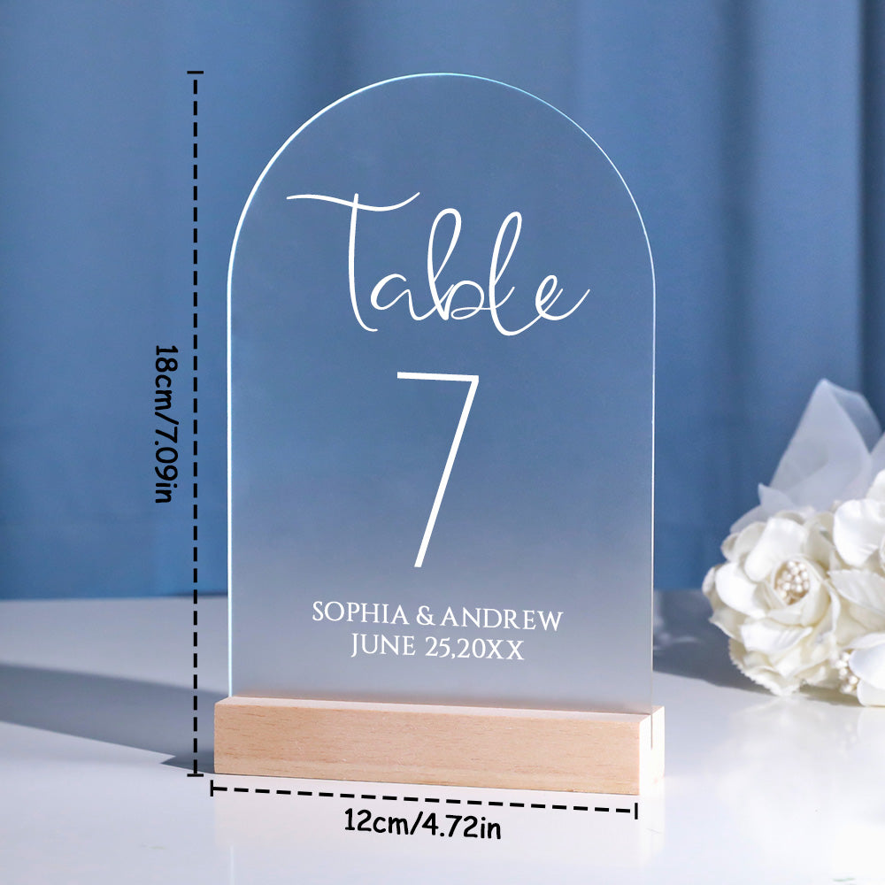 Personalized Wedding Table Numbers Custom Acrylic Table Numbers Wedding Reception Decor