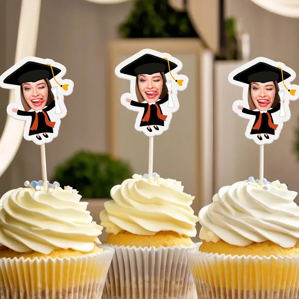 Personalized Graduation Cupcake Toppers Cake Decorations Party Favors Gift