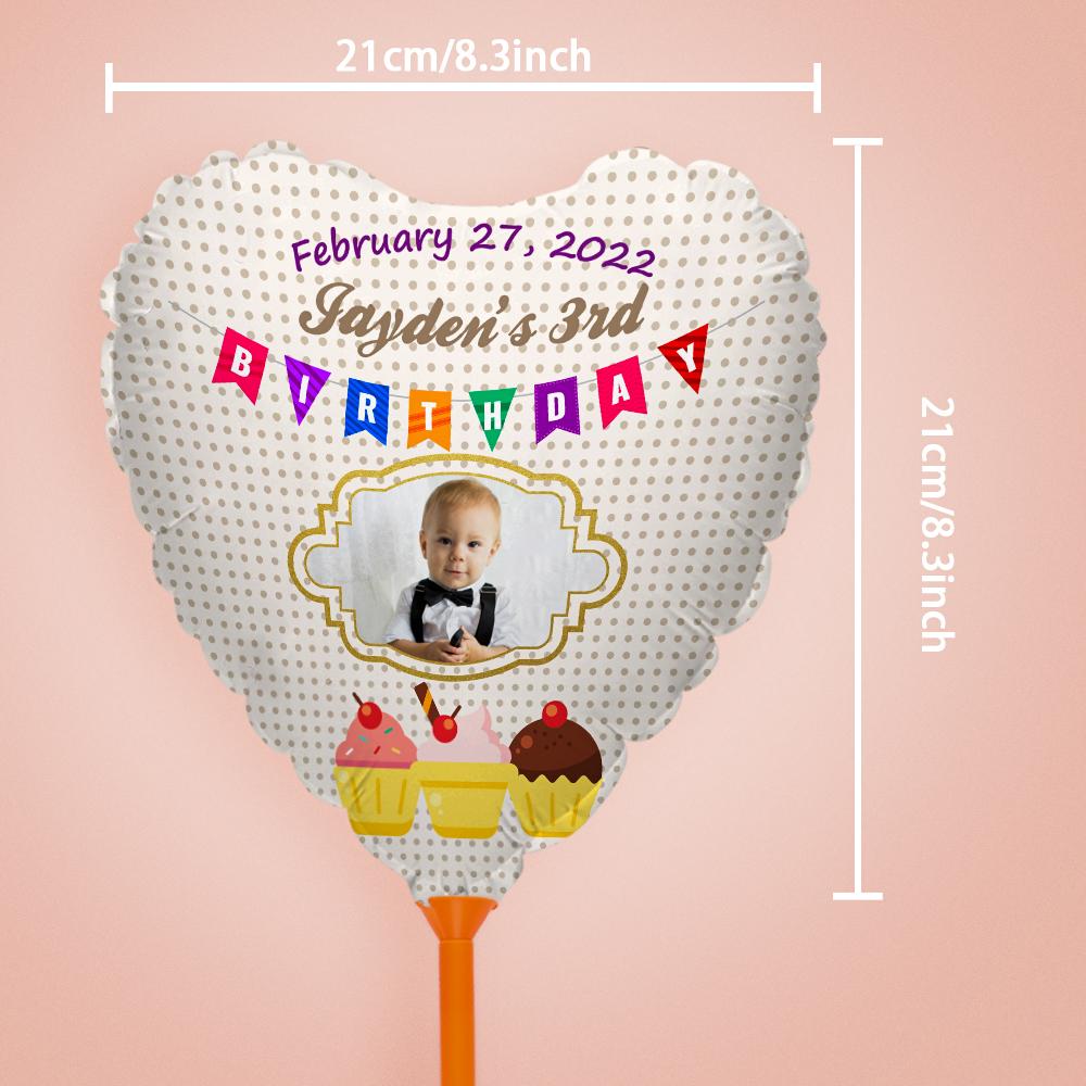 Custom Photo Happy Birthday Balloons for Baby Shower Birthday Party Decoration Supplies