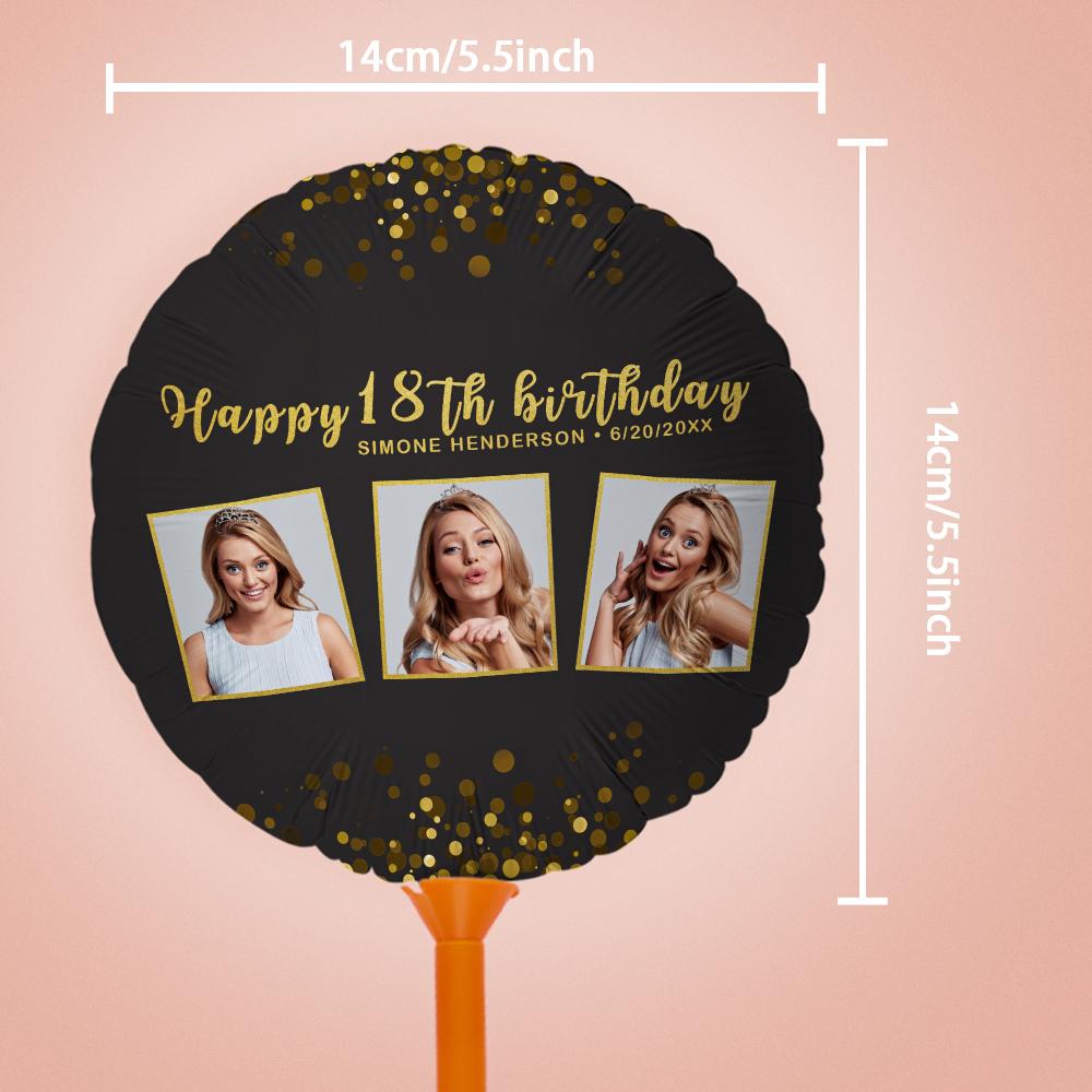 Custom Photo Happy Birthday Balloons for Birthday Party Decoration Supplies