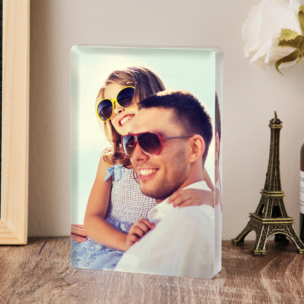 Custom Acrylic Block Photo Frame Desktop Picture Frame Plaque