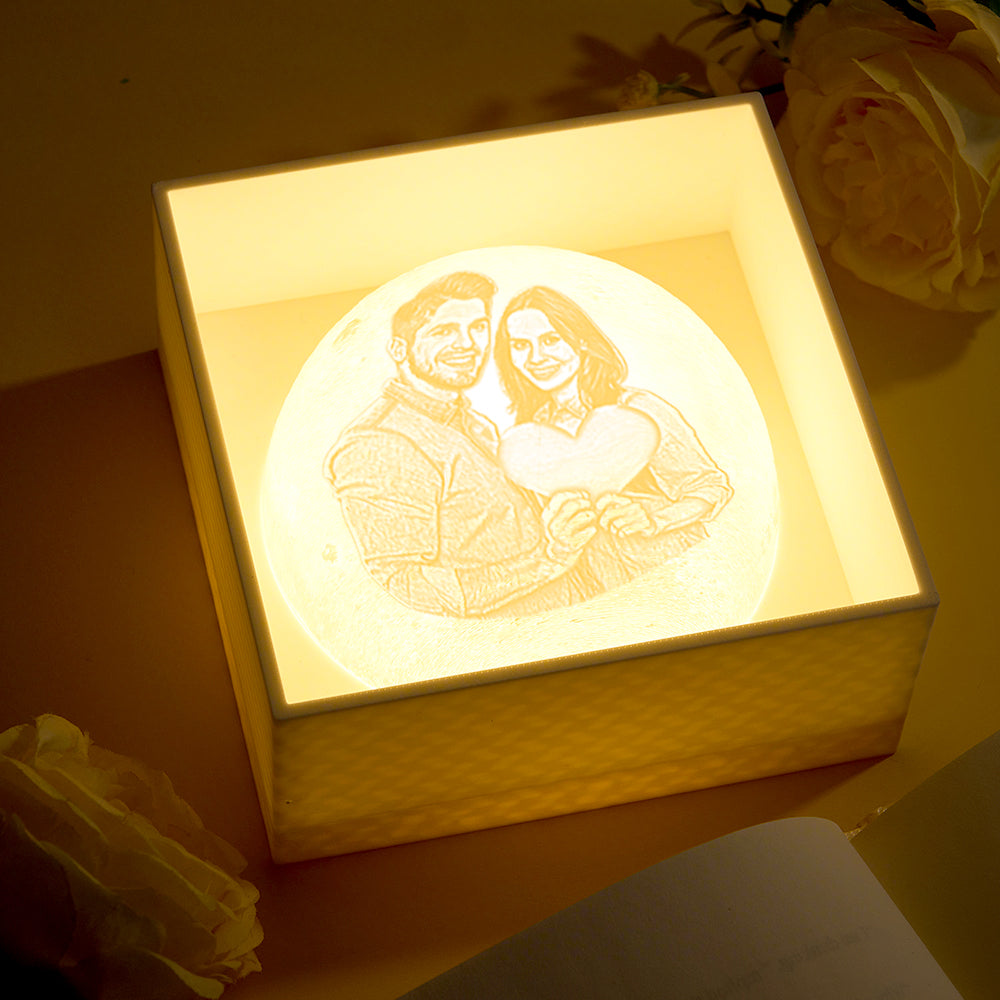 Personalized 3D Printed Photo Moon Light Gift for Lover