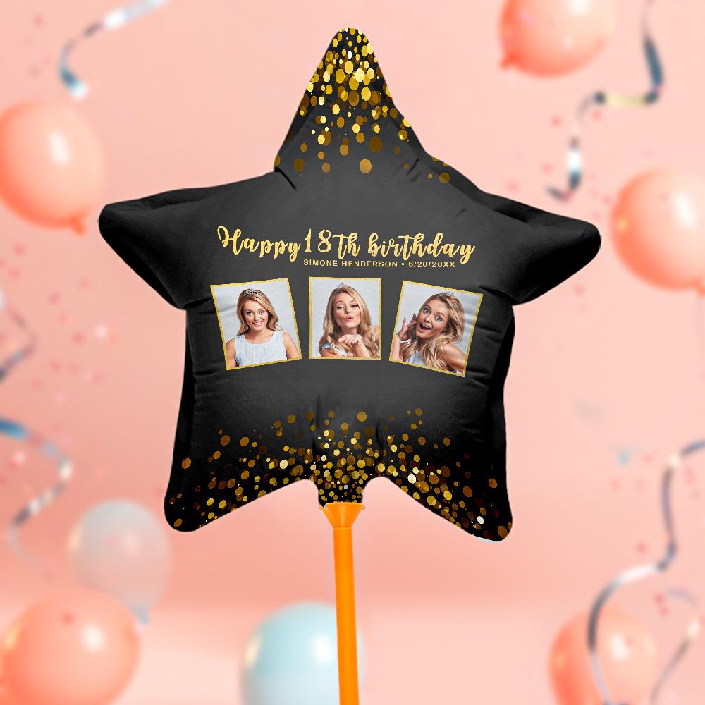 Custom Photo Happy Birthday Balloons for Birthday Party Decoration Supplies