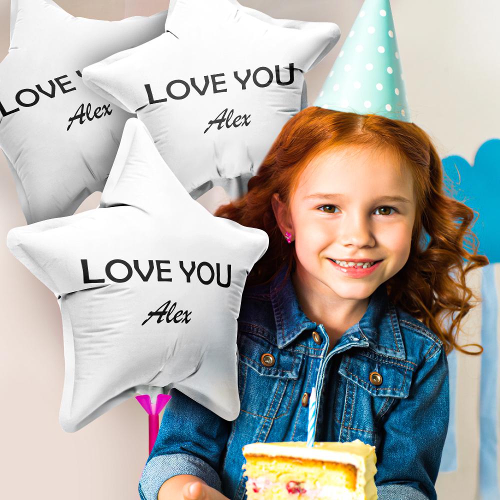 Custom Name Star Balloons for Party Supplies Indoor Outdoor Decor