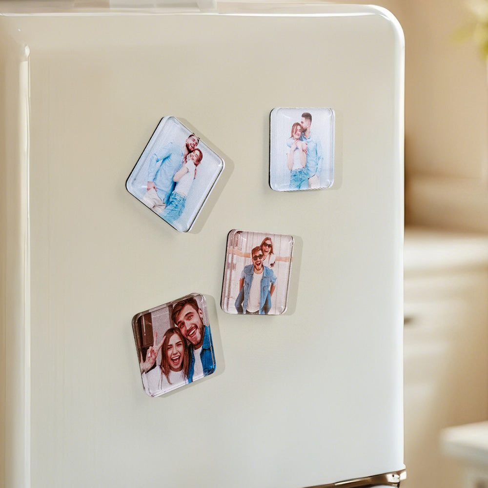 Personalized Photo Fridge Magnetic Acrylic Square Refrigerator Magnet Home Decor